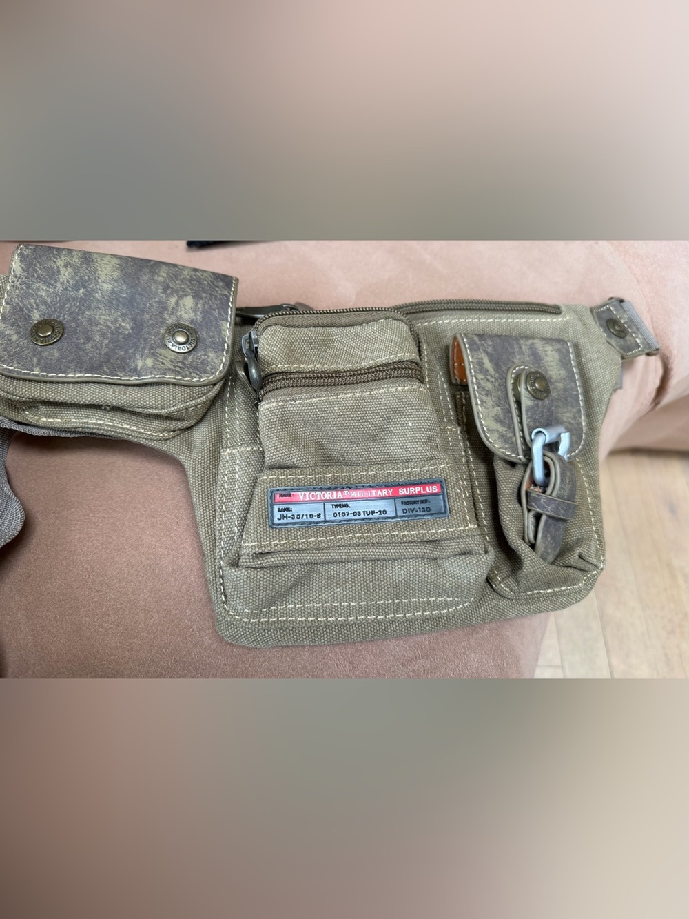 Victoria Military Surplus Canvas Utility waist Pouch unisex - Olive
